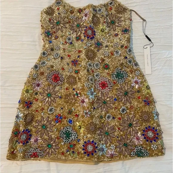 Rachel Gilbert Francesca Strapless Star Mini Dress - Picture 3 of 6